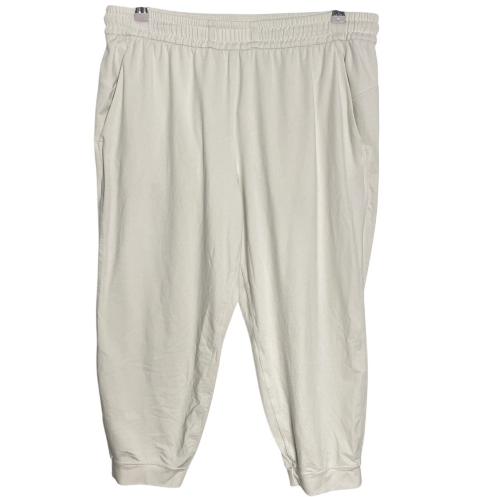 Lululemon Soft Jersey Classic-Fit Mid-Rise Cropped Joggers 23-inch Size 12 Cream